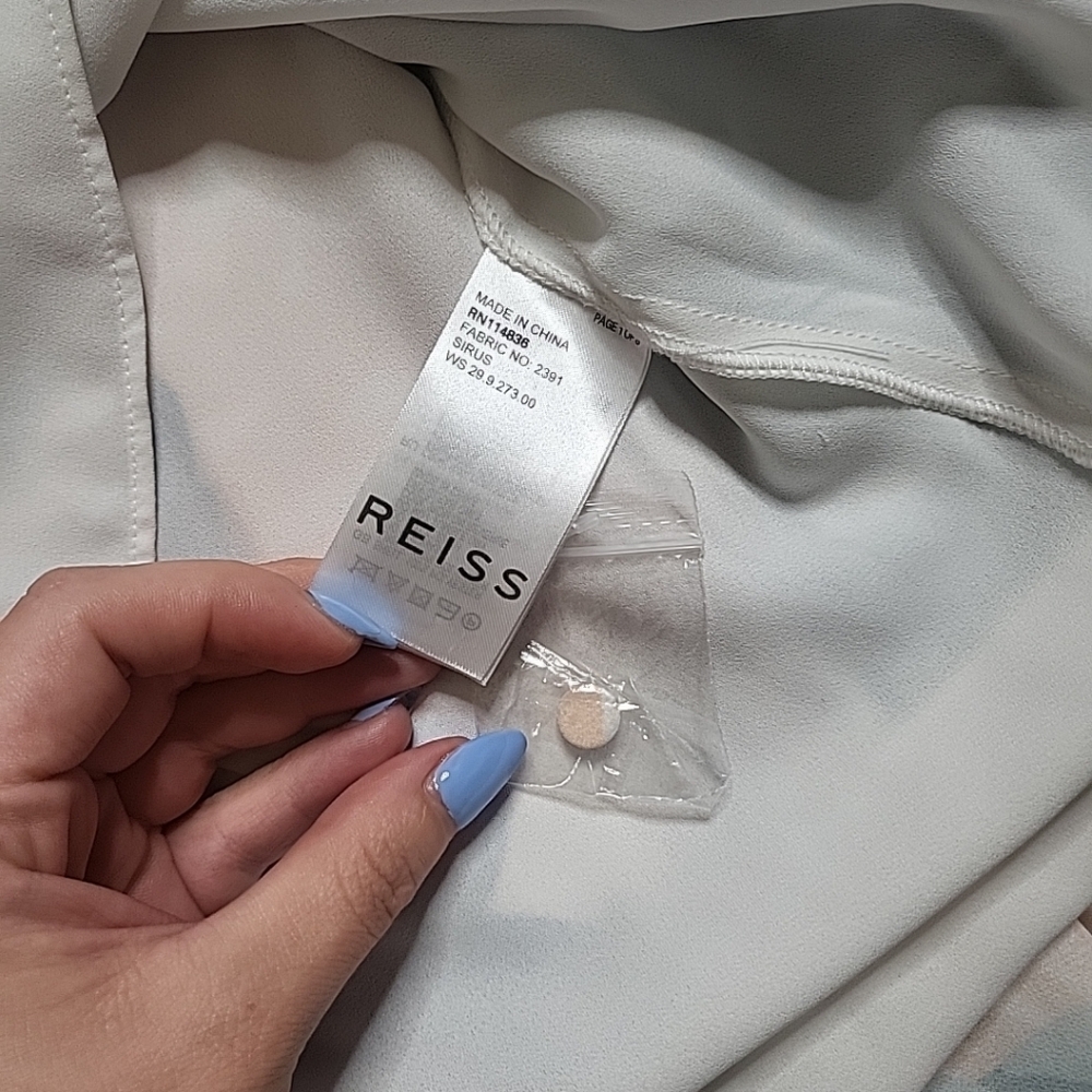 Reiss Dress Tropical Botanical Vacation Resort Travel Summer Spring Wedding 4 - Picture 8 of 12